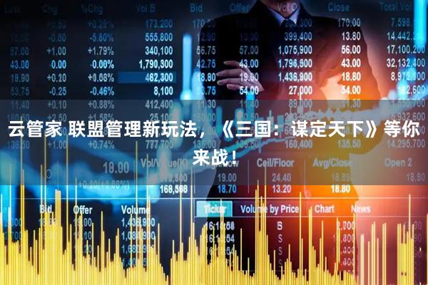 云管家 联盟管理新玩法，《三国：谋定天下》等你来战！